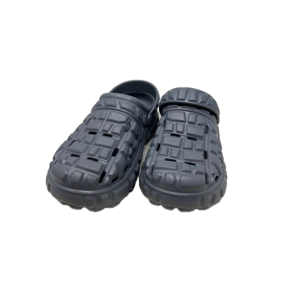 Generic Brand Black Gray Slides Mens Med (9-11)
